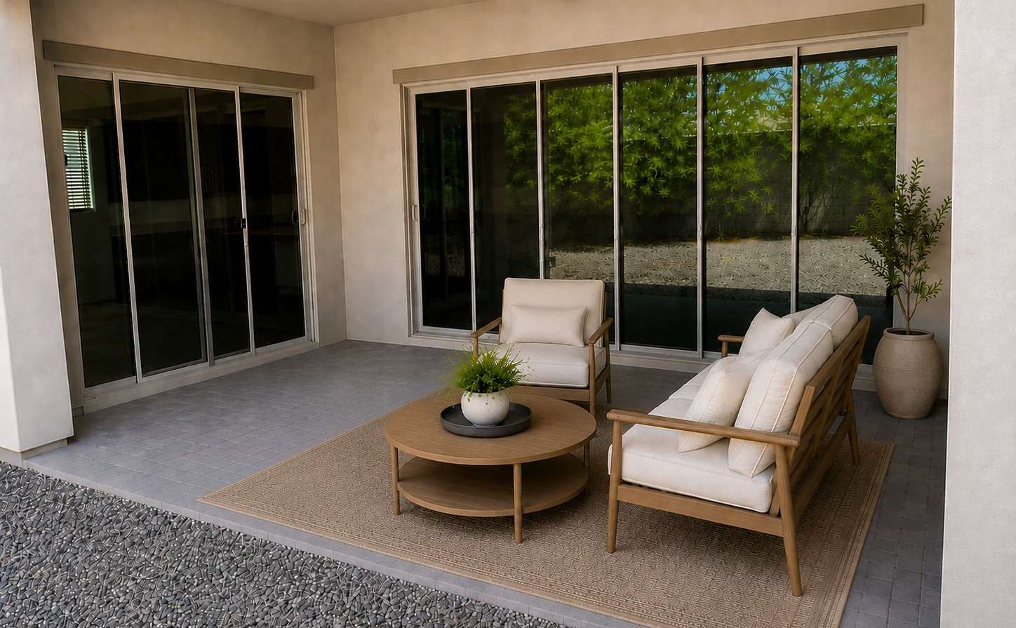 Covered outdoor living area